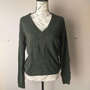 Gap V-neck Stylish Army Green Sweater